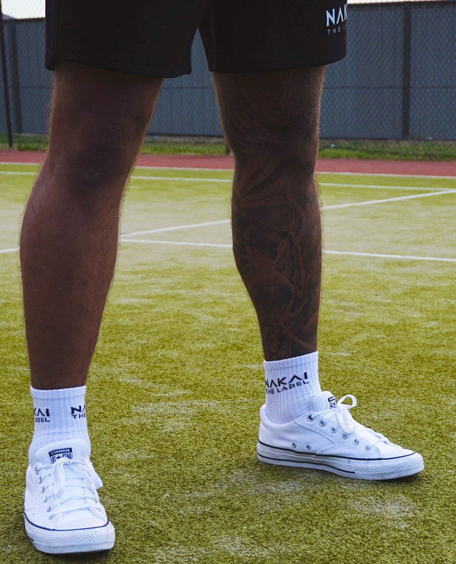 Nakai Crew Socks - White