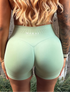 Velvet Scrunch Short - Sage Green 