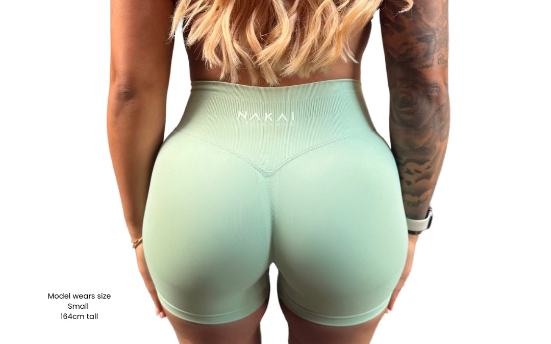 Velvet Scrunch Short - Sage Green