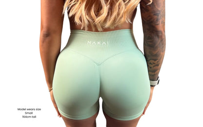 Velvet Scrunch Short - Sage Green